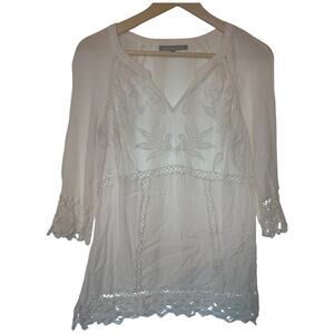 Daniel Rainn Stanbury Lace Cotton Blend Tunic